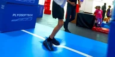 A student in the Pinpoint Fitness Airtime Class