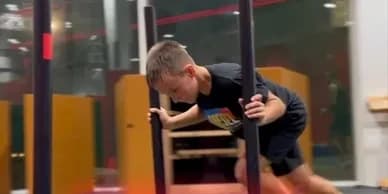 A student in the Pinpoint Fitness Strength Class